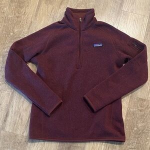Women’s Patagonia Better Sweater 1/4 Zip Burgundy size M